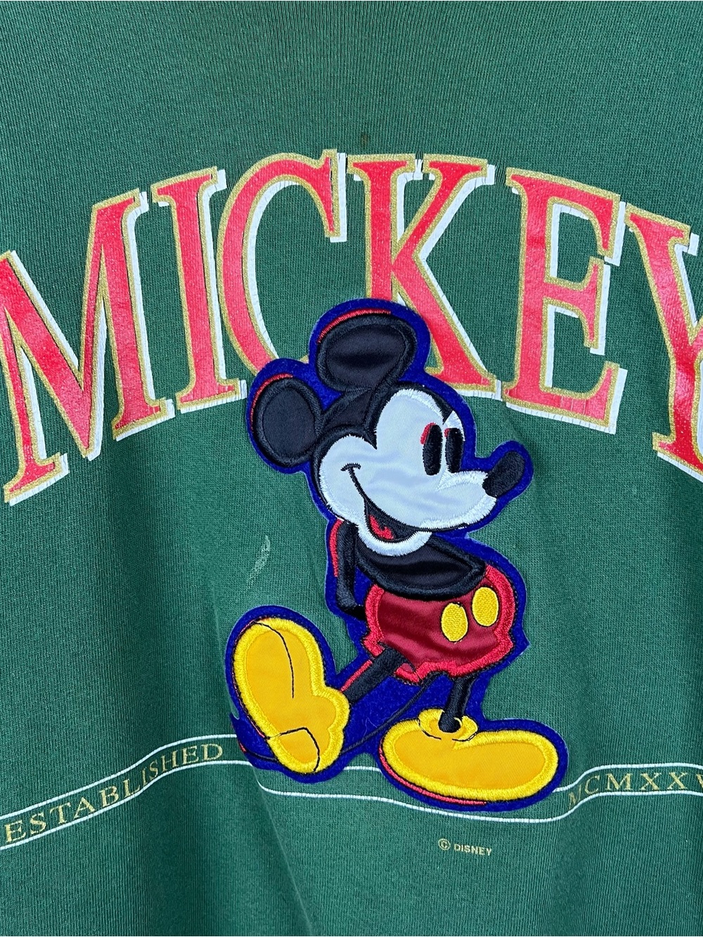 Vtg 90s Genius Genus Disney Classic Mickey Mouse Sweatshirt Made in USA XL - Picture 3 of 9